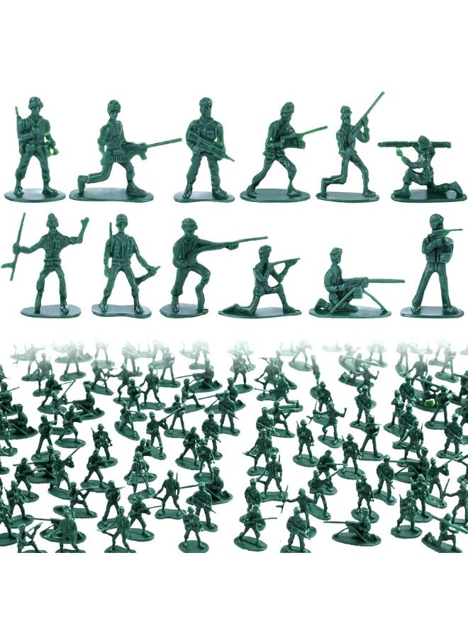 LovesTown 200PCS Army Men Toy Soldiers Green Soldier Figures Plastic Army Men Playset 10 Poses for Boys Birthday Gift