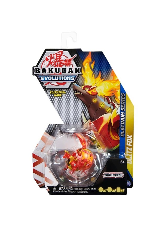 Bakugan Evolutions 2022 Platinum Series Die-cast Elemental Rare Pyrus Blitz Fox