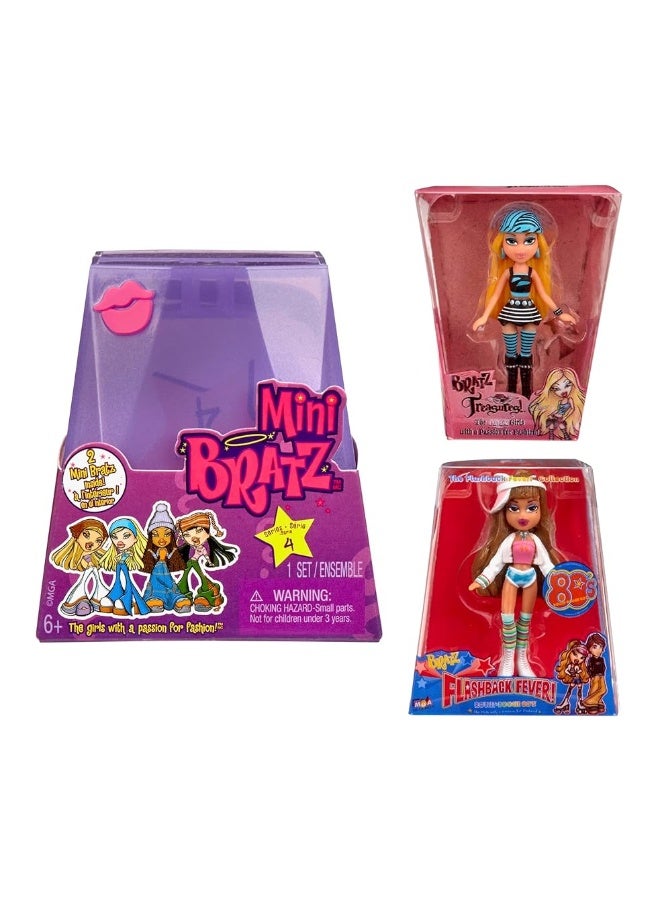 Bratz Mini Series 4 Collectible Figures by MGA's Miniverse, 2 Mini Dolls per Blind Pack, Packaging Doubles as Display, Y2K Nostalgia, Collectors Ages 6 7 8 9 10+