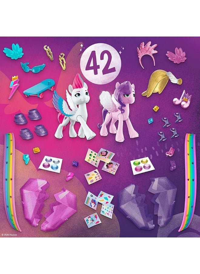 My Little Pony A New Generation Movie Crystal Adventure Sisters Toy  2 Figures and 40 Surprise Accessories