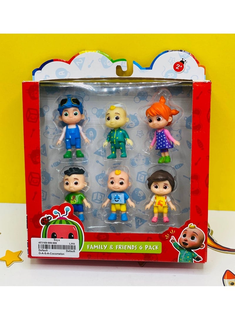 Character Friends & Family 6-Pack 6 Inch Figures Set for Babies and Toddlers Educational & Fun Toys