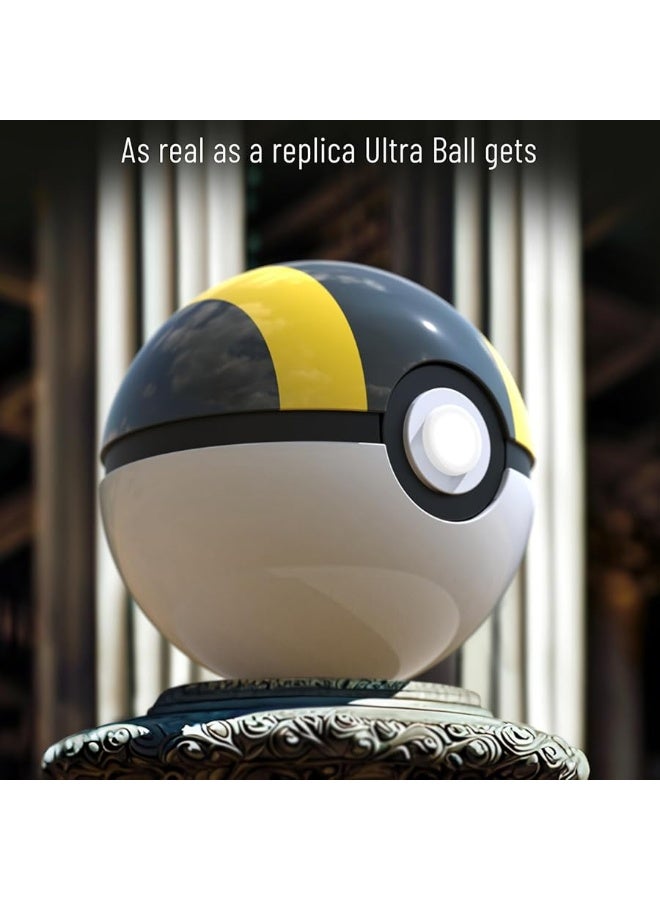 The Wand Company Ultra Ball Authentic Replica - Realistic, Electronic, Die-Cast PokÃ© Ball with Display Case Light Features â€“ Officially Licensed by PokÃ©mon