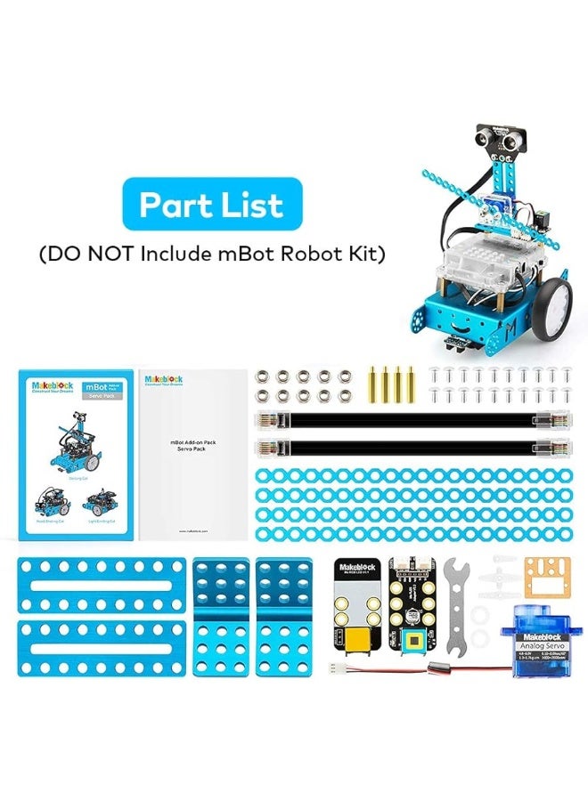 Makeblock Servo Pack Robot Add-on Pack Designed for mBot, 3-in-1 Robot Add-on Pack, 3+ Shapes