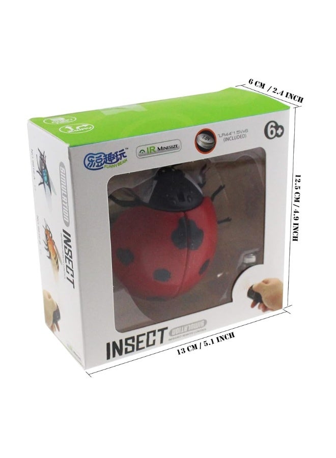 Tipmant Kids RC Ladybird Animal Toy Remote Control Car Vehicle Electric Fake Insect Prank Toys for Christmas Halloween