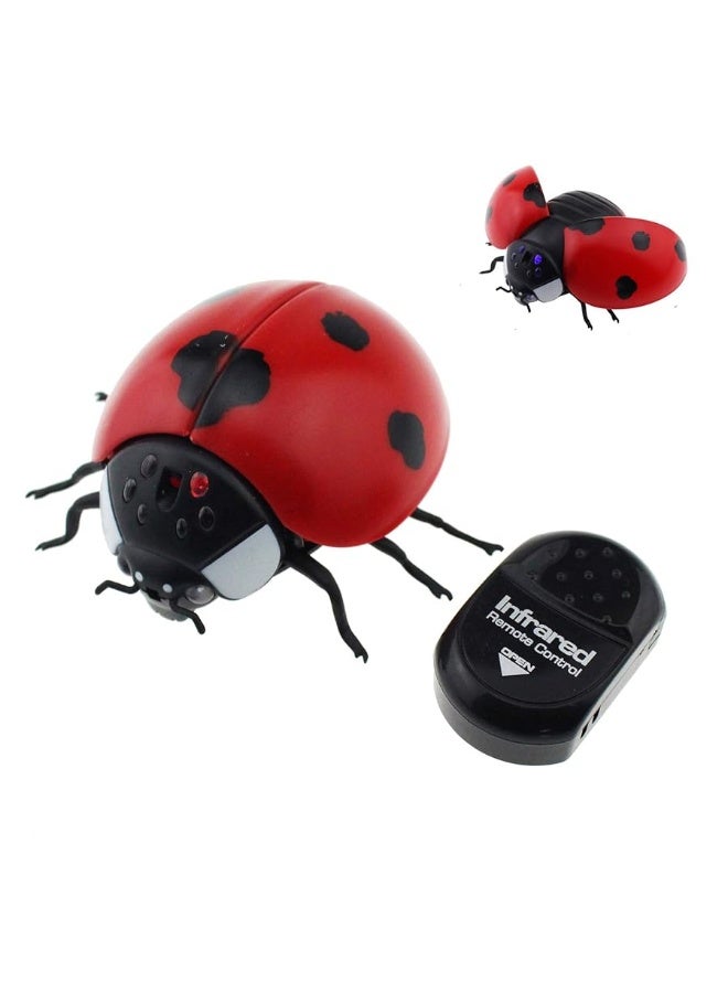 Tipmant Kids RC Ladybird Animal Toy Remote Control Car Vehicle Electric Fake Insect Prank Toys for Christmas Halloween