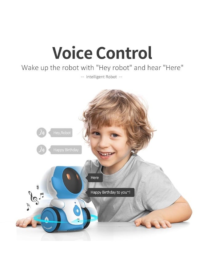 GILOBABY Robot Toys, Rechargeable Smart Talking Robots for Kids, Intelligent Robot with Voice Controlled Touch Sensor, Singing, Dancing, Recording, Repeat, Birthday Gifts for Boys Ages 6+ Years (Blue)