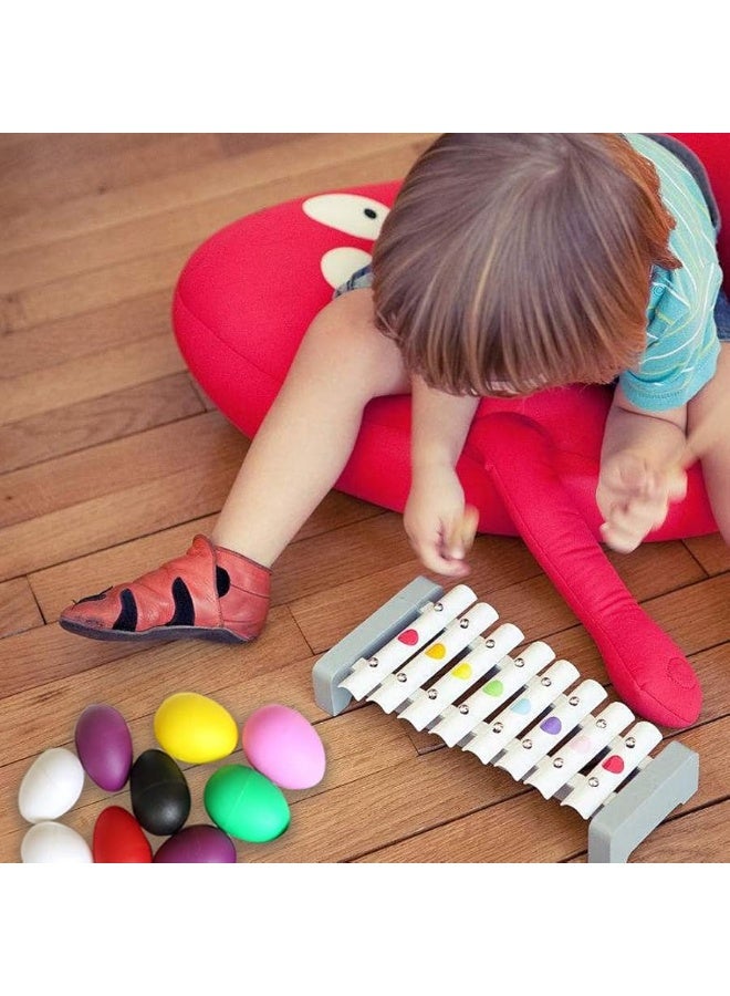 EVNEED 40 Pcs Plastic Egg Shakers Set Percussion Musical Egg Maracas Kids Toys with 8 Colors for Child Toys Music Learning DIY PaintingEaster EggsEgg Shakers Musical Instruments