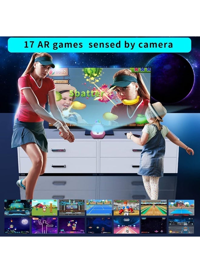 Dance Mat for Kids and Adults, Musical Electronic Dance Step Pad with 100+ Games, 200+Songs, HD Camera, 2 Motion Sensor Controllers, MTV & Cartoon Modes, Toy Gift for Girls& Boys Age 3+