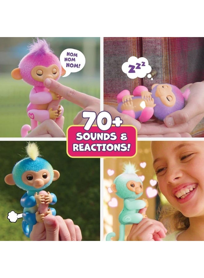 2023 NEW Interactive Baby Monkey Reacts to Touch â€“ 70+ Sounds & Reactions â€“ Charli (Purple)