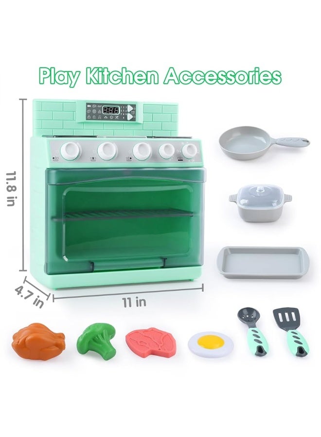 Toy Oven Play Kitchen Accessories  Realistic Pretend Play Appliance for Kids with Lights  Sounds Unique Kids Kitchen Playset Play Food Toddler Learning Toys for Boys Girls Gift Birthday Christmas