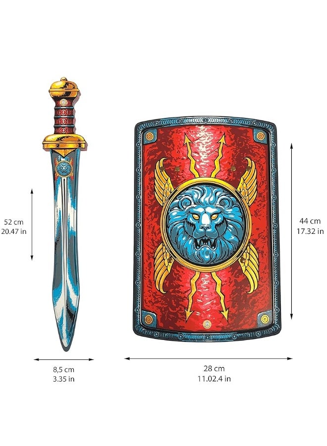 Liontouch Roman Legionary Gladius Sword & Scutum Shield | Historical Toy Set for Children's Pretend Soldier Play in Ancient Rome | Safe Weapons & Accessories for Kids' Dress Up & Gladiator Costumes