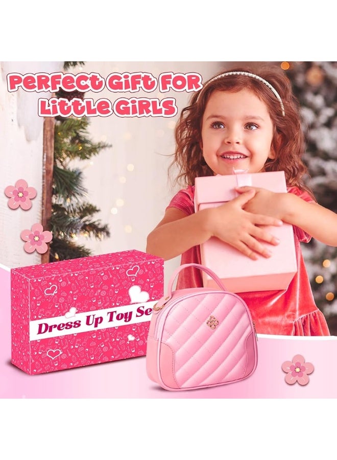 Girl Makeup Kit with Toddler Purse for 3 4 5 6 7 8 Year Old Girls Toy Girl Play Purse Makeup Set with Fake Phone and Make Up Accessories Perfect Birthday for Girls Age 3