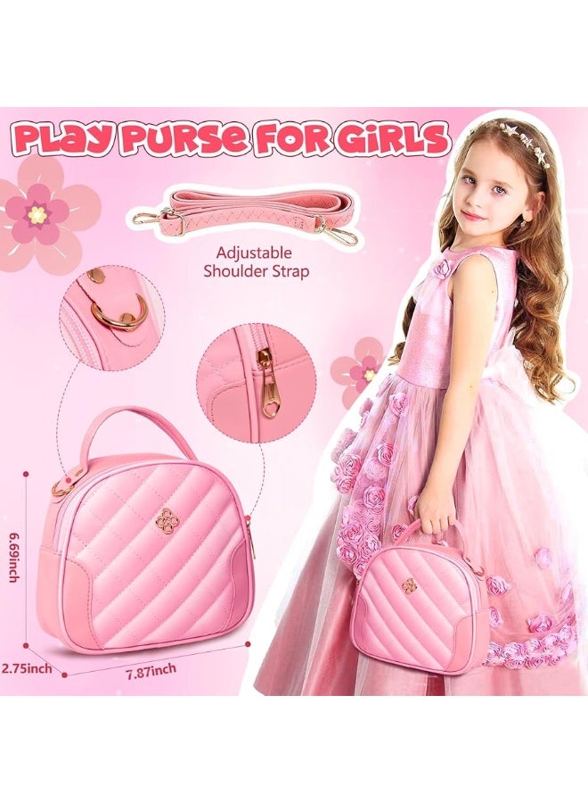 Girl Makeup Kit with Toddler Purse for 3 4 5 6 7 8 Year Old Girls Toy Girl Play Purse Makeup Set with Fake Phone and Make Up Accessories Perfect Birthday for Girls Age 3