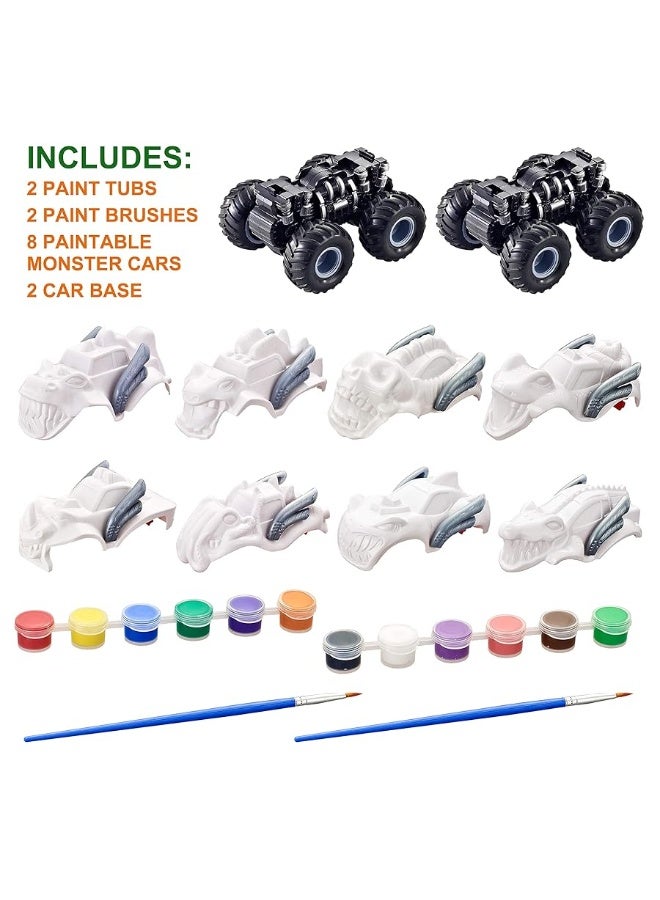 JOYIN Kids Craft Kit Build & Paint Your Own Monster Car Art & Craft Kit DIY Toy Set Make Your Own Monster Friction Powered Truck, Presents for Kids