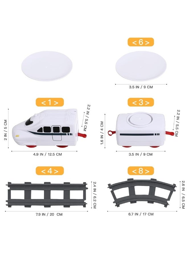 STOBOK Rotating Sushi Train Toys Electric Rotary Sushi Machine Set Track Conveyor Belt Rotating Table Food Train Toys for Kids Multifunctional Kids Toys, White