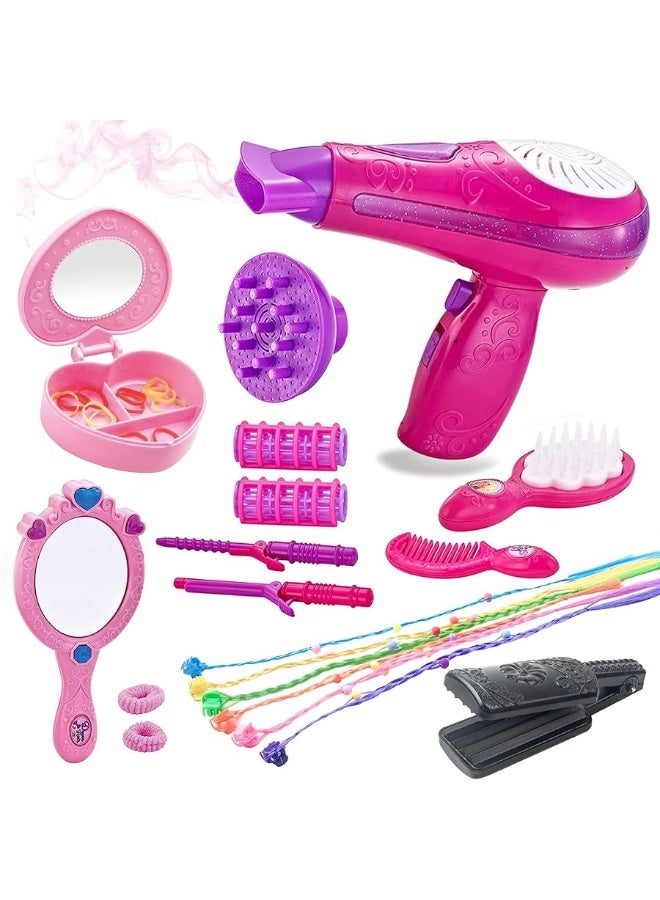 Bettina Vogue Beauty Hair Salon Fashion Pretend Play Set with Hairdryer, Mirror, Styling Accessories