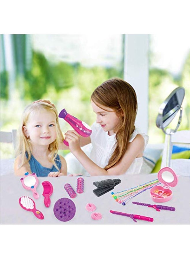 Bettina Vogue Beauty Hair Salon Fashion Pretend Play Set with Hairdryer, Mirror, Styling Accessories