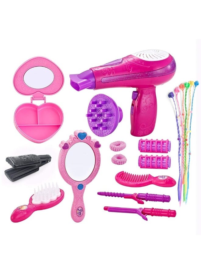 Bettina Vogue Beauty Hair Salon Fashion Pretend Play Set with Hairdryer, Mirror, Styling Accessories