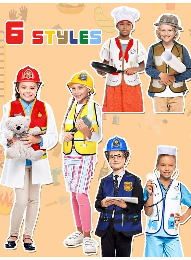 Hungdao 6 Sets Kids Boys Girls Dressing up Costumes, Toddler Dressing up and Pretend Play for Age 6-10 for Pretend Role (Assorted Style)