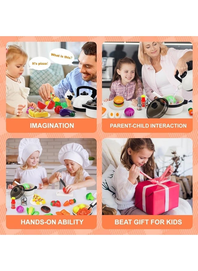 STEAM Life Kids Play Kitchen Accessories, Play Food Sets for Kids Kitchen, Kids Pots and Pans Set, Kitchen Toys, Toy Kitchen Accessories, Toy Kitchen Sets, Kids Kitchen Accessories, Cooking Set Kids