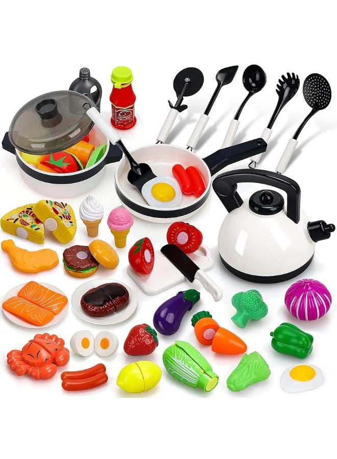 STEAM Life Kids Play Kitchen Accessories, Play Food Sets for Kids Kitchen, Kids Pots and Pans Set, Kitchen Toys, Toy Kitchen Accessories, Toy Kitchen Sets, Kids Kitchen Accessories, Cooking Set Kids