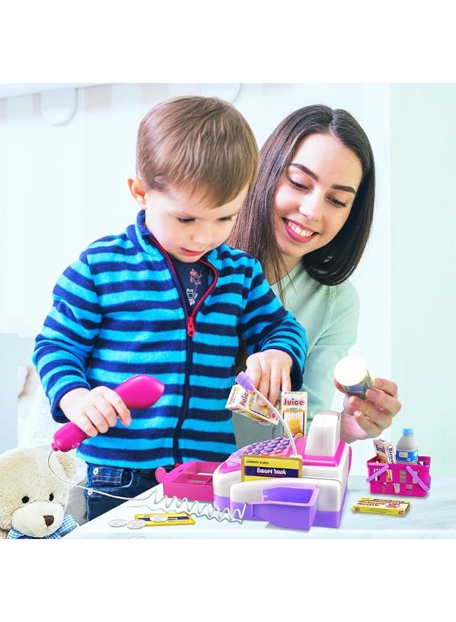 CifToys Cashier Toy Cash Register Playset | Pretend Play Set for Kids | Colorful Childrenâ€™s Supermarket Checkout Toy with Microphone & Sounds | Ideal Gift for Toddlers & Pre-Schoolers