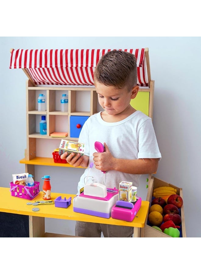 CifToys Cashier Toy Cash Register Playset | Pretend Play Set for Kids | Colorful Childrenâ€™s Supermarket Checkout Toy with Microphone & Sounds | Ideal Gift for Toddlers & Pre-Schoolers