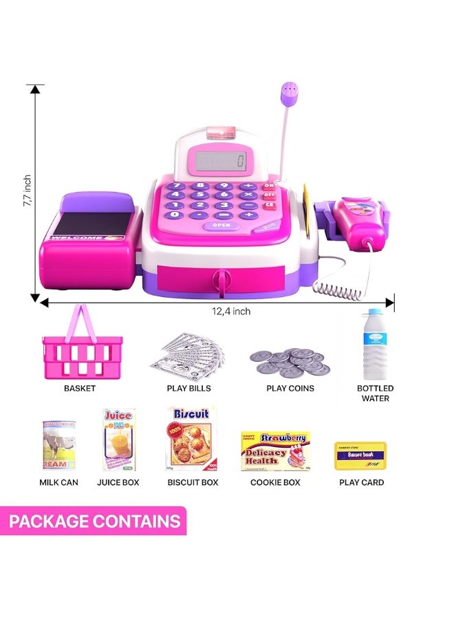 CifToys Cashier Toy Cash Register Playset | Pretend Play Set for Kids | Colorful Childrenâ€™s Supermarket Checkout Toy with Microphone & Sounds | Ideal Gift for Toddlers & Pre-Schoolers