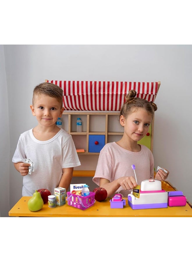 CifToys Cashier Toy Cash Register Playset | Pretend Play Set for Kids | Colorful Childrenâ€™s Supermarket Checkout Toy with Microphone & Sounds | Ideal Gift for Toddlers & Pre-Schoolers