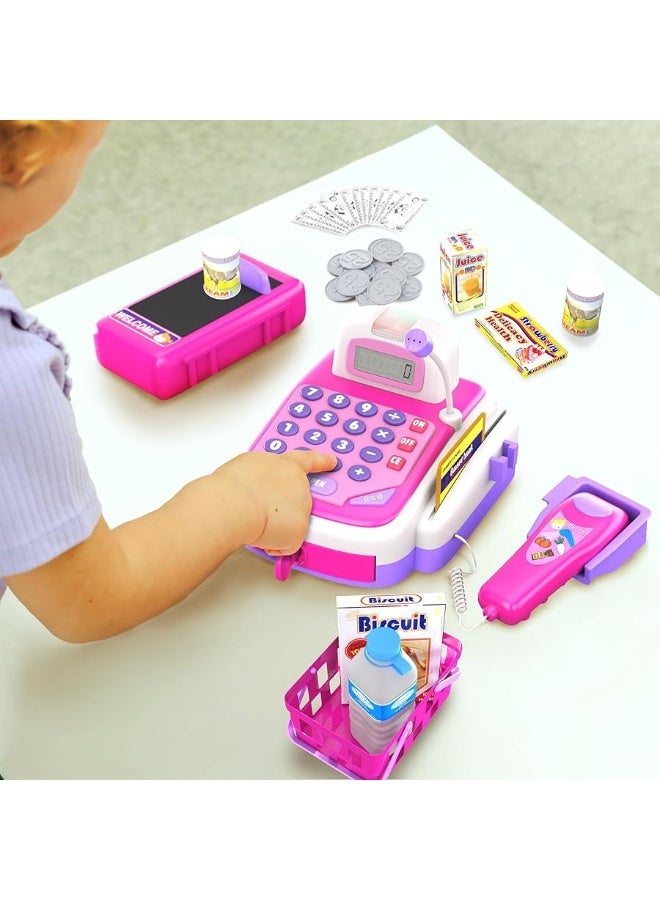 CifToys Cashier Toy Cash Register Playset | Pretend Play Set for Kids | Colorful Childrenâ€™s Supermarket Checkout Toy with Microphone & Sounds | Ideal Gift for Toddlers & Pre-Schoolers