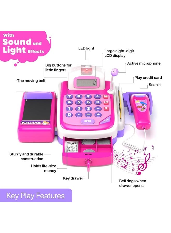 CifToys Cashier Toy Cash Register Playset | Pretend Play Set for Kids | Colorful Childrenâ€™s Supermarket Checkout Toy with Microphone & Sounds | Ideal Gift for Toddlers & Pre-Schoolers