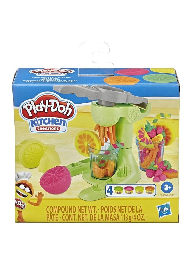 Play-Doh Kitchen Creations Juice Squeezin' Toy Juicer for Kids 3 Years and Up with 4 Non-Toxic Colors