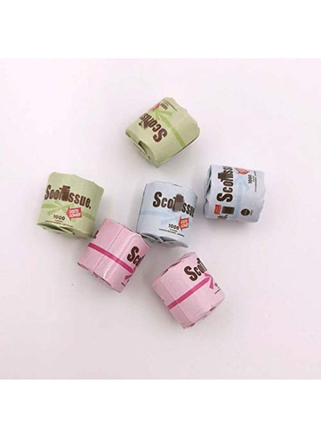 Dollhouse Decoration Accessories 112 Dollhouse Miniature Scene Model 6 PCS Paper Towels Set 6 PCS 12 x 11 mm