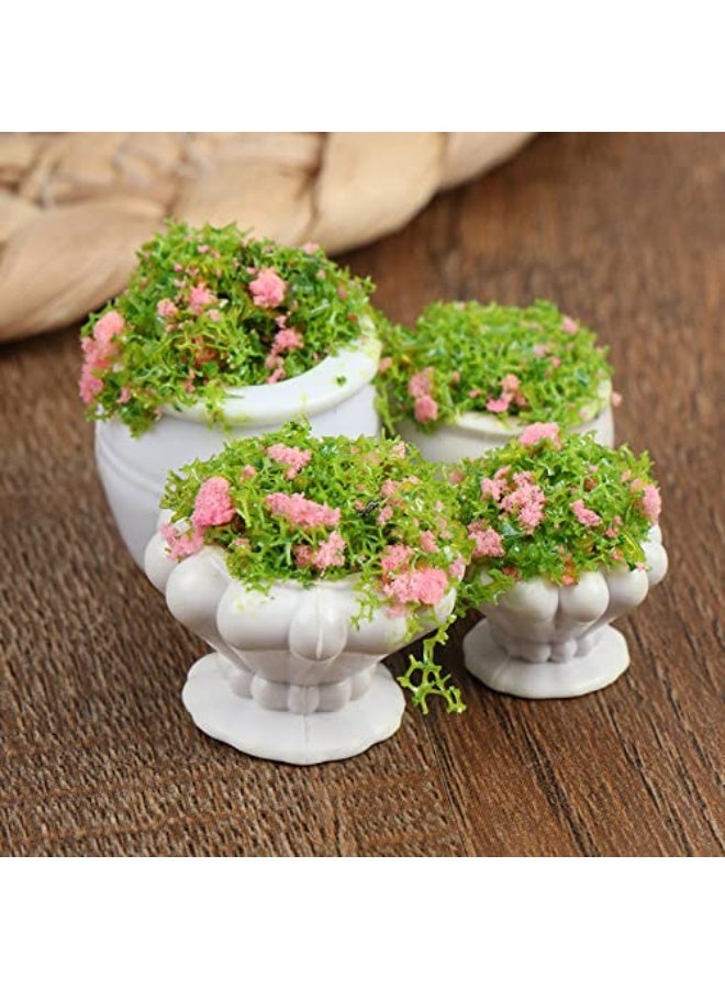 4 Pcs Dollhouse Potted Plants,Miniature Artificial Plant Bonsai,Mini Flowerpot,Miniature Dollhouse Kit,Doll House Mini Plant,for 1:12 Dollhouse Decor, zgdYT67D1