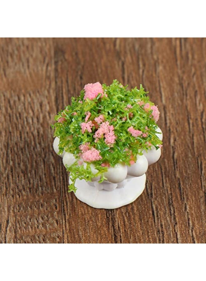 4 Pcs Dollhouse Potted Plants,Miniature Artificial Plant Bonsai,Mini Flowerpot,Miniature Dollhouse Kit,Doll House Mini Plant,for 1:12 Dollhouse Decor, zgdYT67D1