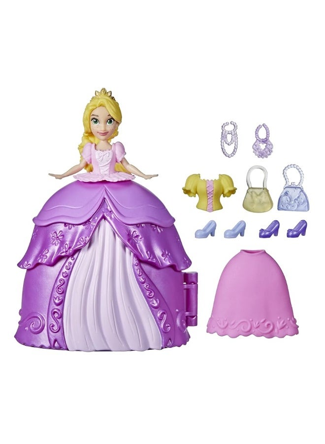 Disney Princess Secret Styles Fashion Surprise Rapunzel, Mini Doll Playset with Extra Clothes and Accessories, Toy for Girls 4 and Up