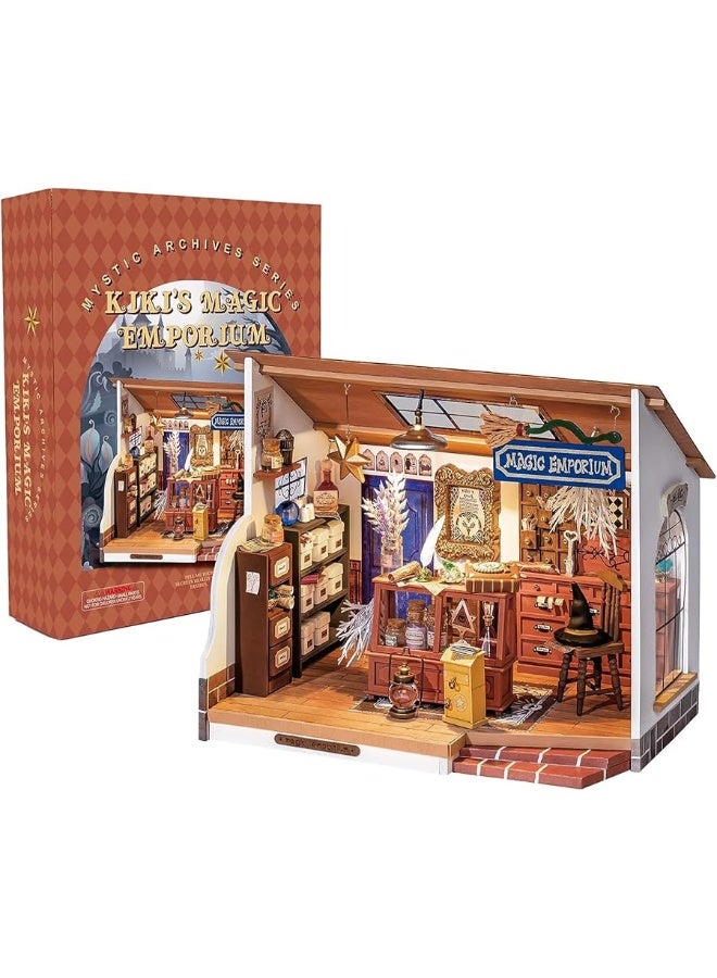 Rowood Miniature House Kits for Adults, DIY Mini Dollhouse Kit to Build,Mayberry Street Wooden Craft Model Kits with LED,Birthday Gifts/Home Decoration for Family - Kiki's Magic Empor