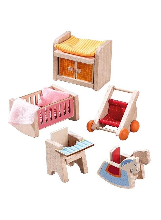 HABA Little Friends Children's Nursery Room - Dollhouse Furniture for 4