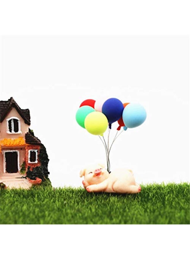 8 Pack 1:12 Dollhouse Miniature Furniture Accessories Colorful Simulated Balloons Handcraft Ornaments Doll House Furniture Miniature Garden DIY Landscape Accessory