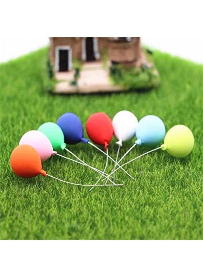 8 Pack 1:12 Dollhouse Miniature Furniture Accessories Colorful Simulated Balloons Handcraft Ornaments Doll House Furniture Miniature Garden DIY Landscape Accessory