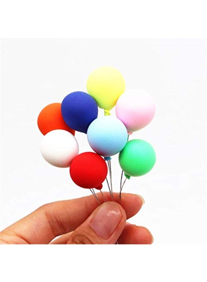 8 Pack 1:12 Dollhouse Miniature Furniture Accessories Colorful Simulated Balloons Handcraft Ornaments Doll House Furniture Miniature Garden DIY Landscape Accessory