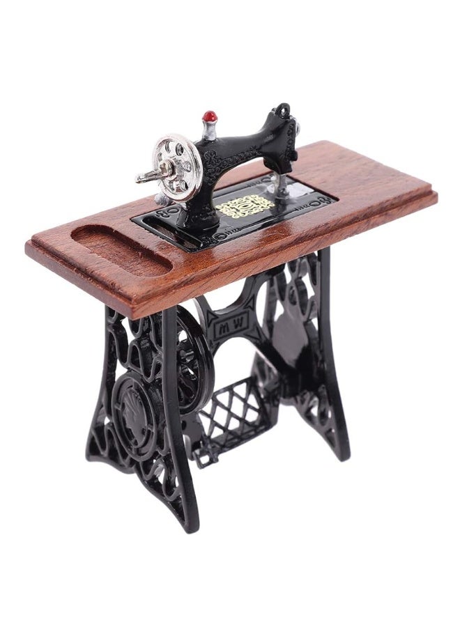 1:12 Vintage Sewing Machine Kids Sewing Machine Dollhouse Miniature Standing Set Mini Dollhouse Furniture Accessories Dollhouse Retro Furniture Doll Home Life Scene Ornament Kid Pretend Toys