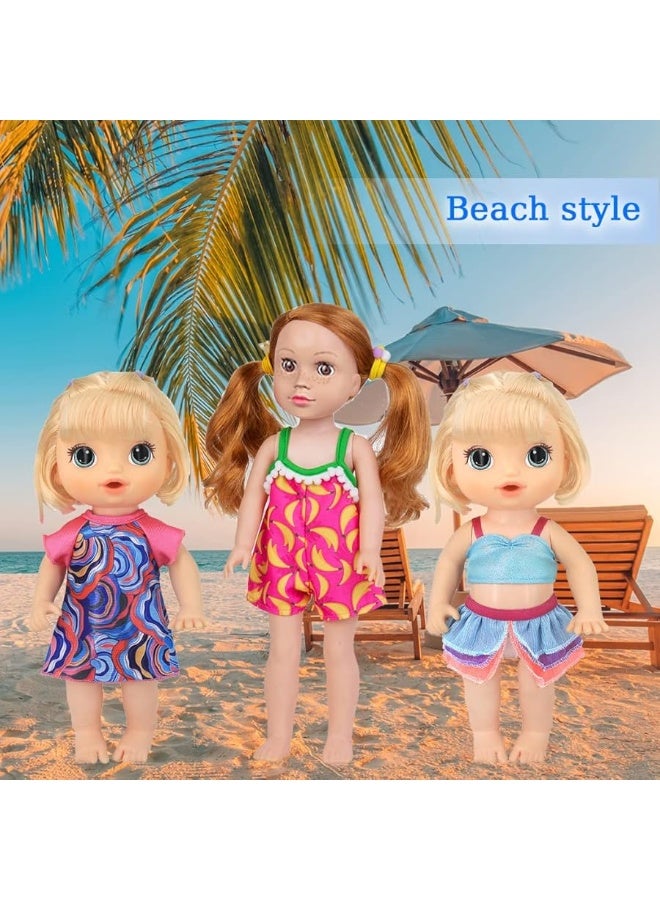 10 Sets Baby Doll Clothes Outfit Dress for 10 Inch Baby Dolls 12 Inch Baby Dolls 14 to 14.5 Inch Dolls(Fashion Sets)