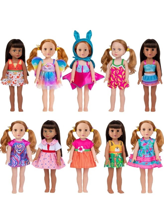 10 Sets Baby Doll Clothes Outfit Dress for 10 Inch Baby Dolls 12 Inch Baby Dolls 14 to 14.5 Inch Dolls(Fashion Sets)