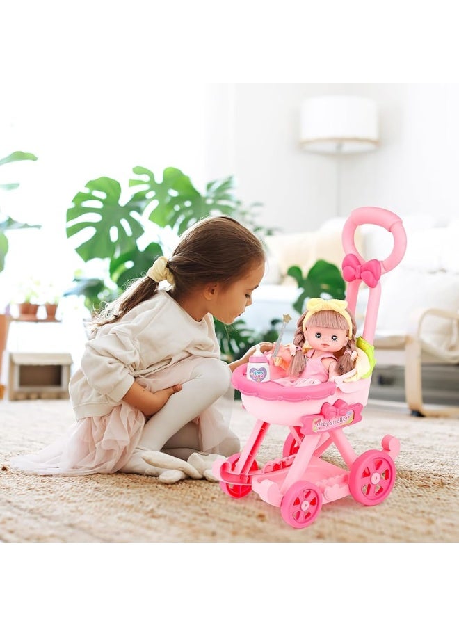 deAO Baby Doll Stroller with 12 inch Doll,12