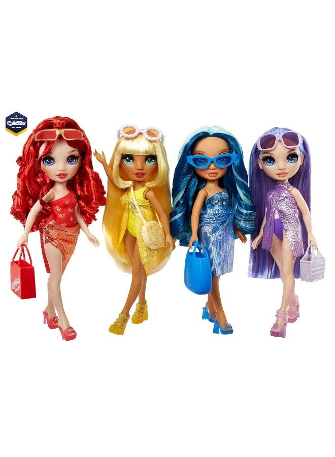 Rainbow High Swim  Style Skyler Blue 11 Fashion Doll with Shimmery Wrap to Style 10 Ways Removable Swimsuit Sandals Fun Play Accessories Great Toy Gift for Girls Kids Ages 412 Years