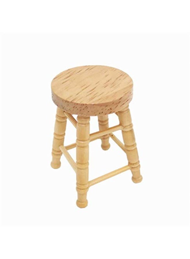 Adult Decorations 1:12 Dollhouse Miniature Wooden Stool Chair Dollhouse Furniture Box Handmade Dollhouse Pub Bar high Stool Chair, Designed for Doll House Scene Kitchen Home Loving Room