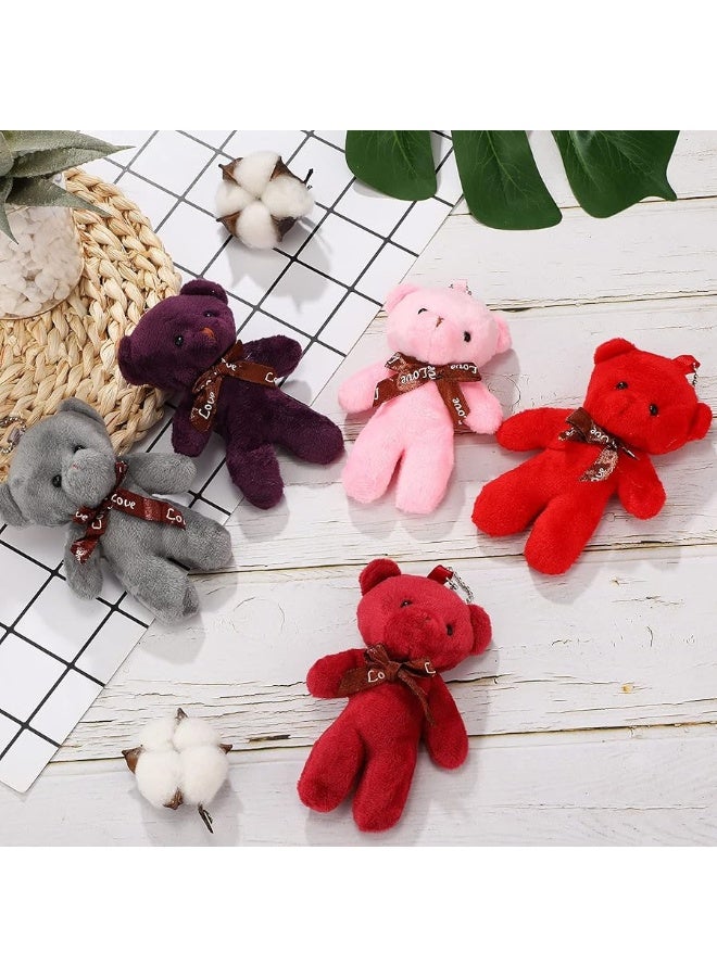 36 Pieces Mini Bear Toy 4.7 Inch Mini Plush Bear Soft Tiny Bear Doll Stuffed Tiny Bear for Teens Girls Boys Adults DIY Keychain Birthday Wedding Christmas Party Favors