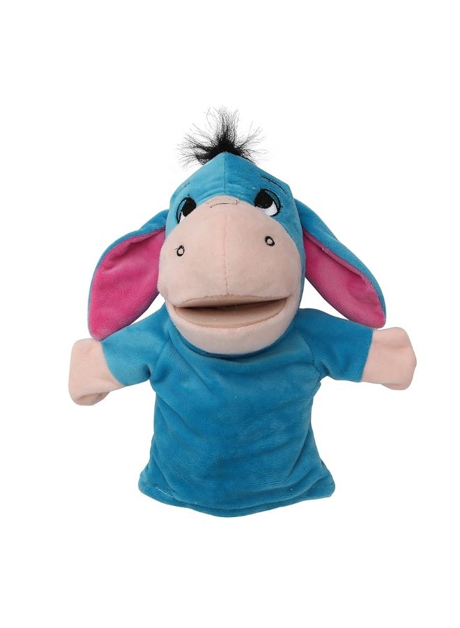 BETTERLINE 5-Piece Set Animal Hand Puppets with Open Movable Mouth/Zoo, Safari, Farm, Jungle/Cow, Duck, Brown Dog, Frog and Donkey