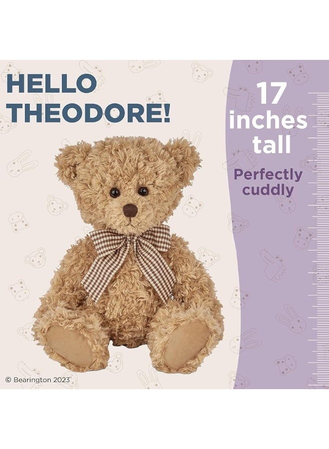 Bearington Theodore The Brown Teddy Bear Plush, 17 Inch Bear Stuffed Animal